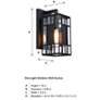 Edgehill 6.5 in. 1-Light Black Outdoor Wall Sconce Light for Porches