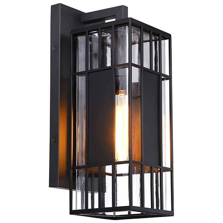 Image 5 Edgehill 6.5 in. 1-Light Black Outdoor Wall Sconce Light for Porches more views