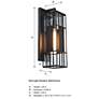 Edgehill 6.5 in. 1-Light Black Outdoor Wall Sconce Light for Porches