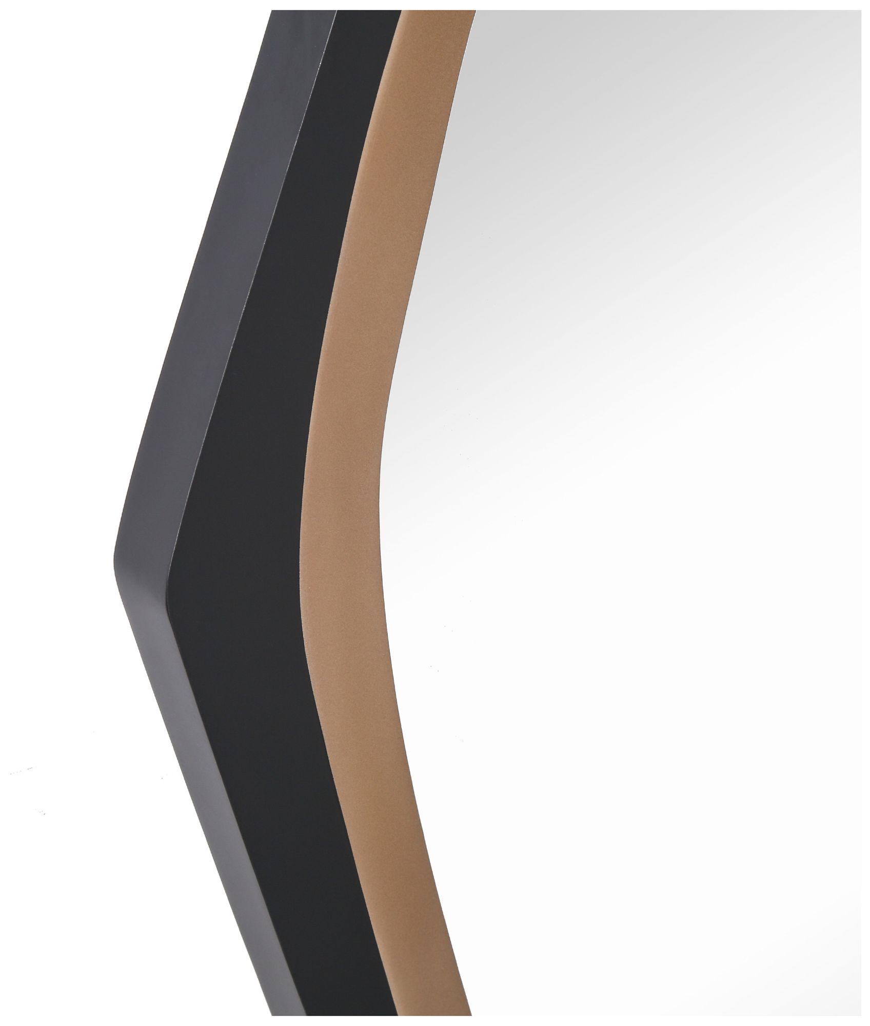 Image 4 Edgelux 27.6" x 47.2" Black Gold Irregular Wall Mirror more views