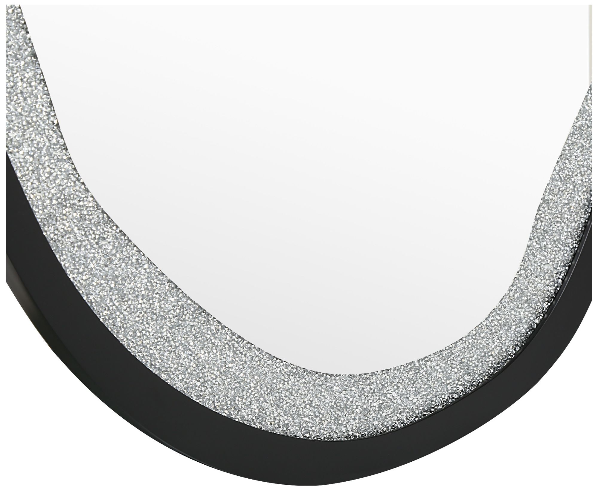 Image 6 Edgelux 31.9" x 47.2" Black Silver Diamond Decorative Irregular Wall Mirror more views