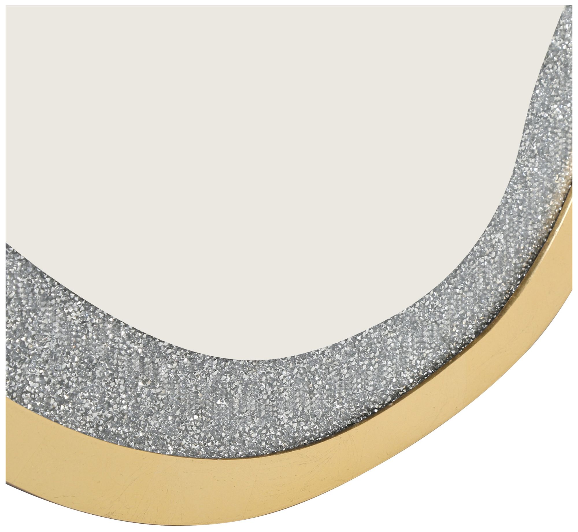 Image 5 Edgelux 31.9" x 47.2" Gold Silver Diamond Decorative Irregular Wall Mirror more views