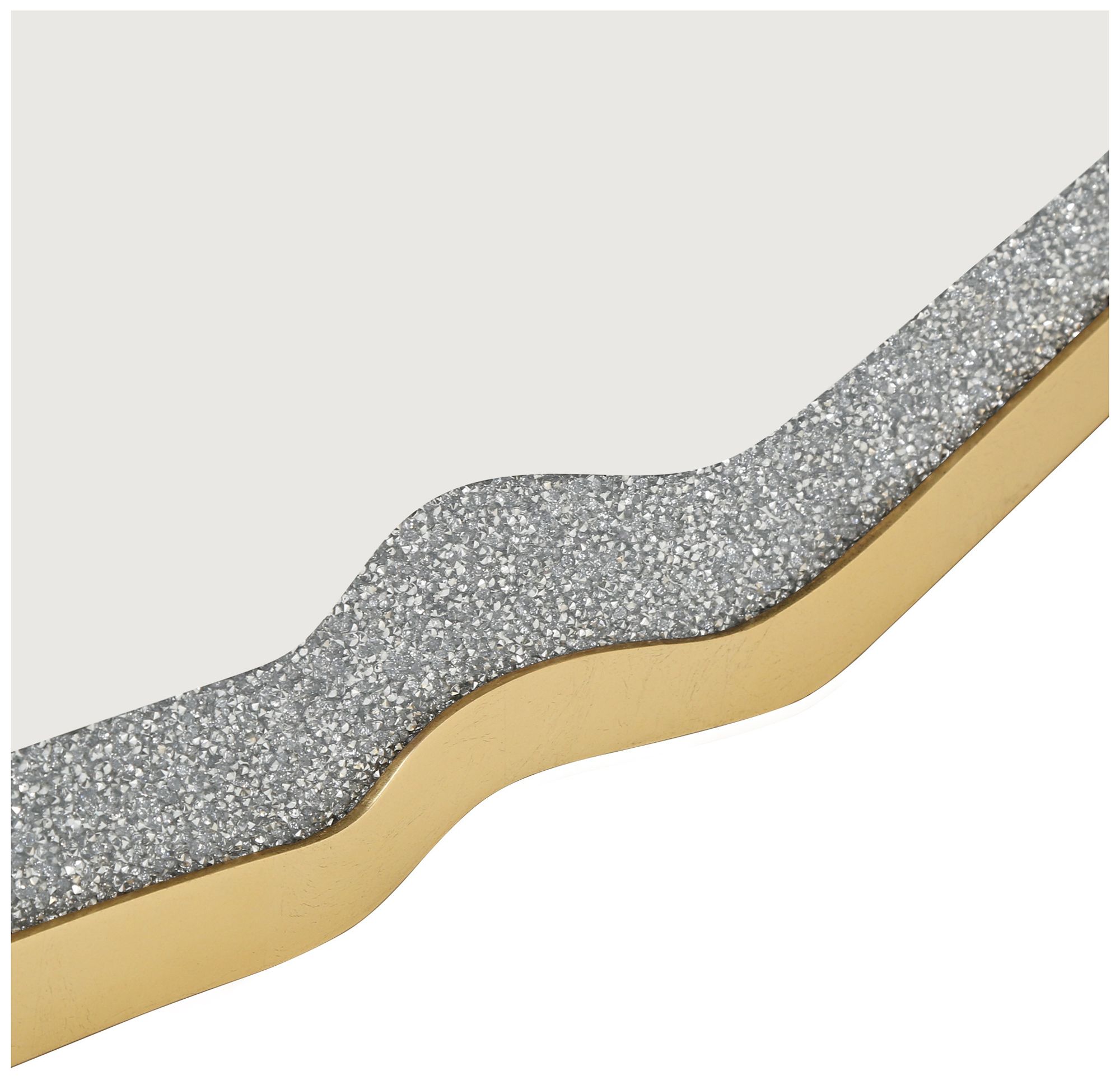 Image 6 Edgelux 31.9" x 47.2" Gold Silver Diamond Decorative Irregular Wall Mirror more views