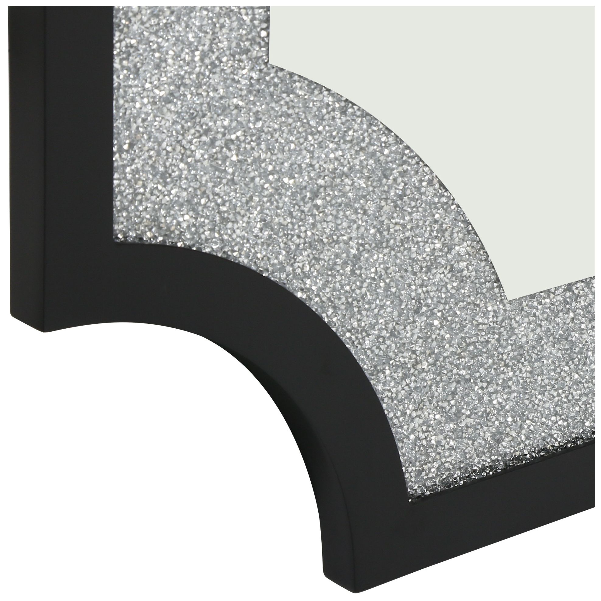 Image 4 Edgelux 34" x 47" Black Silver Diamond Decorative Accent Wall Mir more views