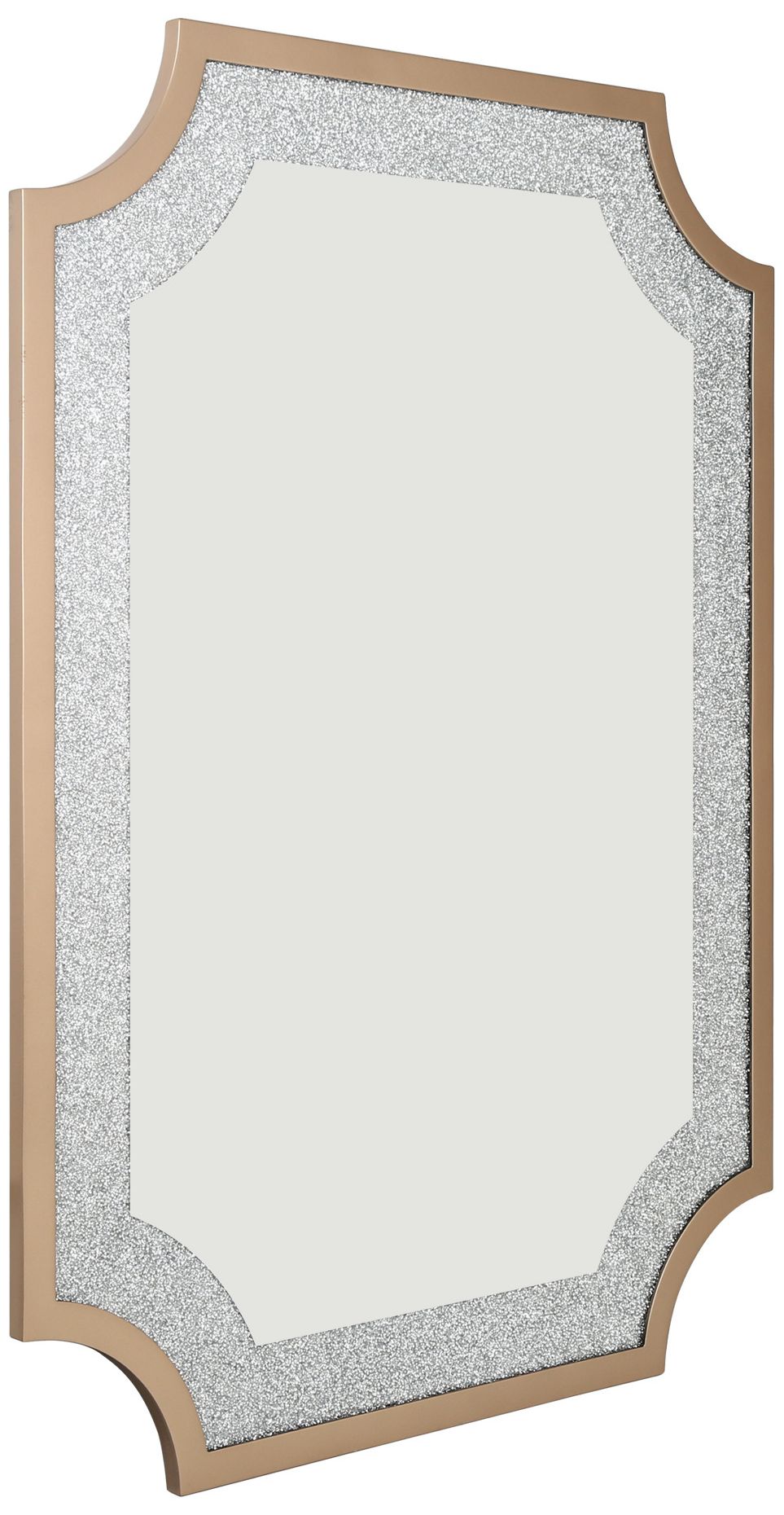 Image 2 Edgelux 34" x 47" Gold Silver Diamond Decorative Accent Wall Mirr more views