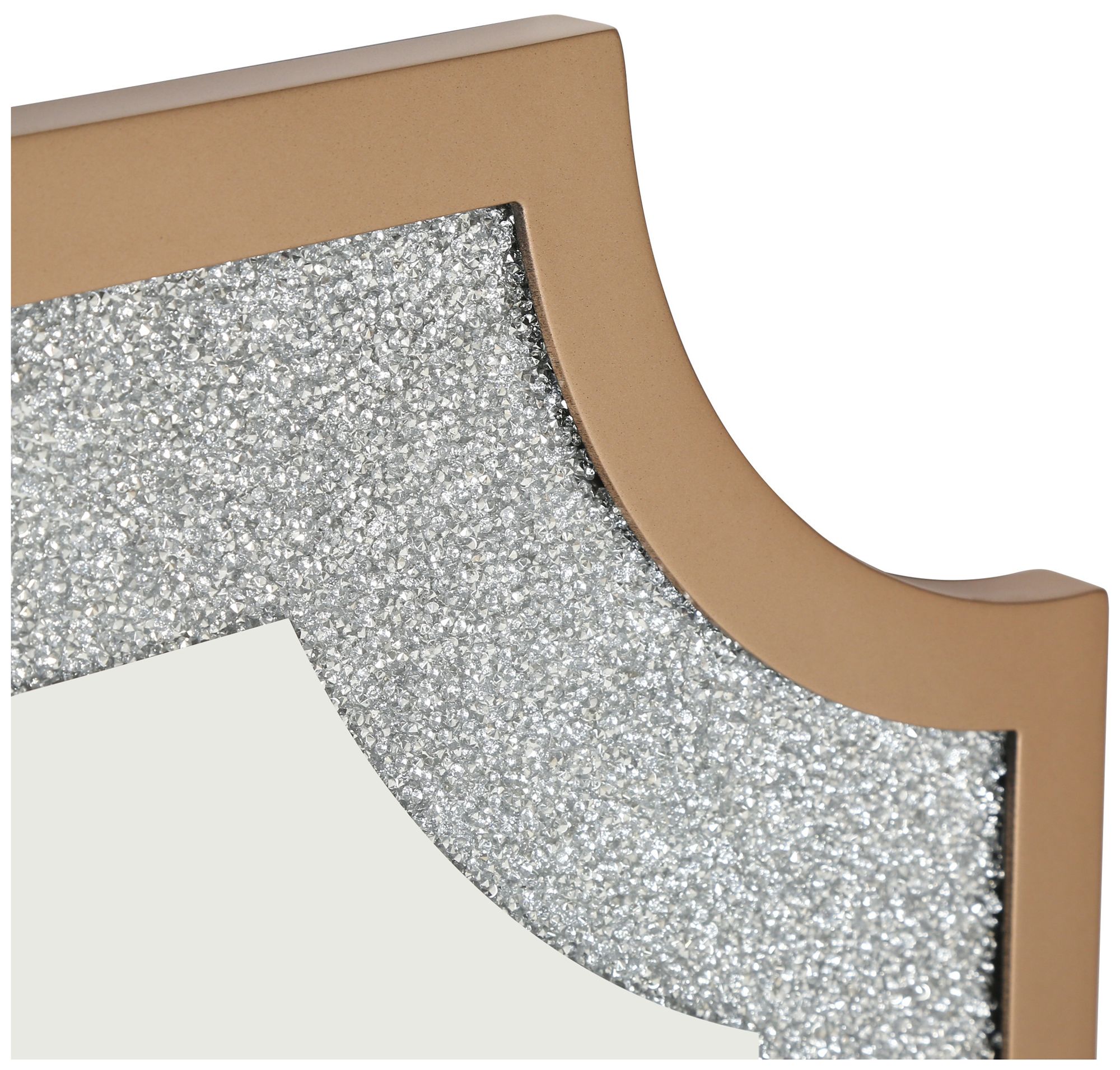 Image 4 Edgelux 34" x 47" Gold Silver Diamond Decorative Accent Wall Mirr more views
