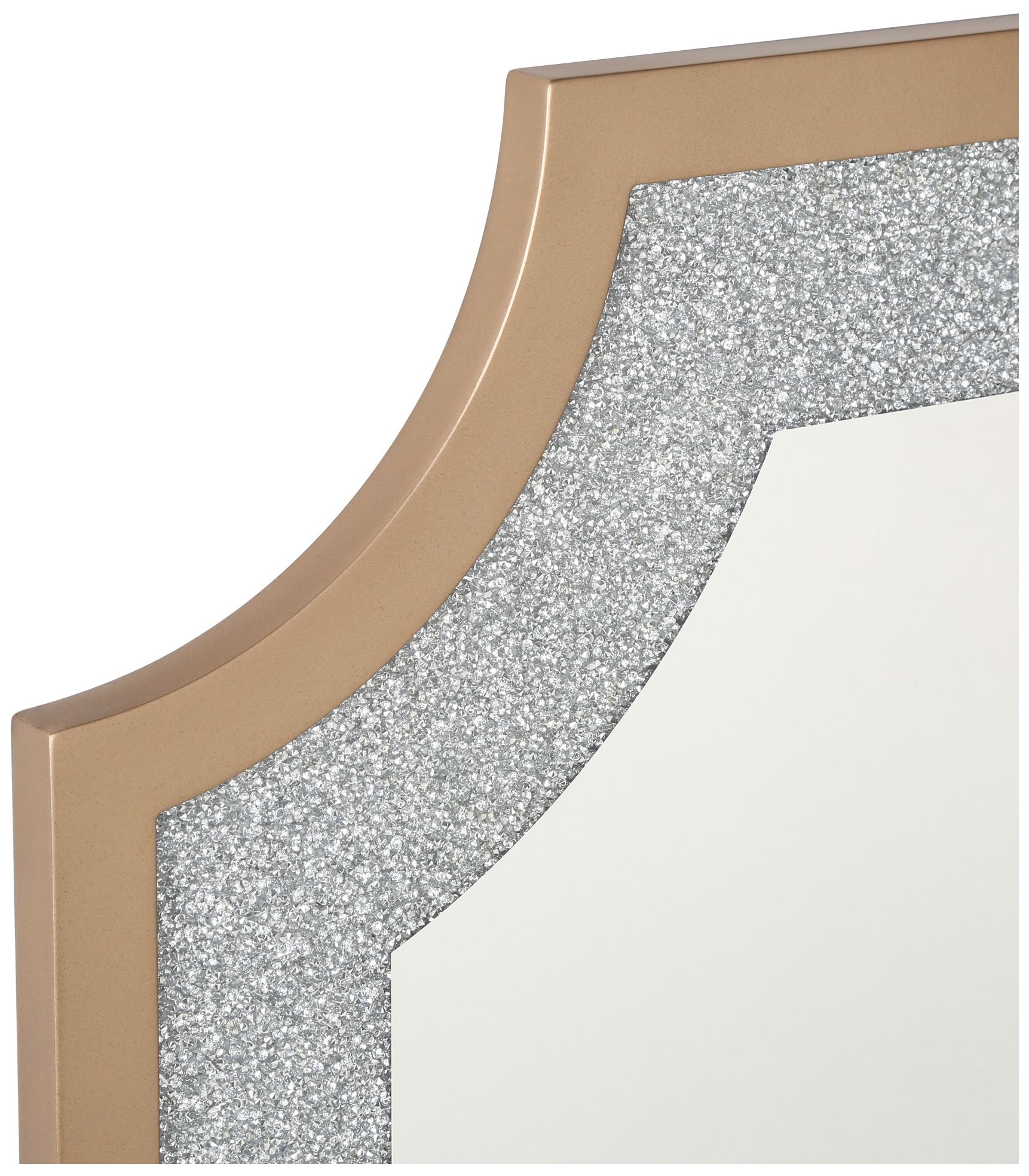 Image 5 Edgelux 34" x 47" Gold Silver Diamond Decorative Accent Wall Mirr more views
