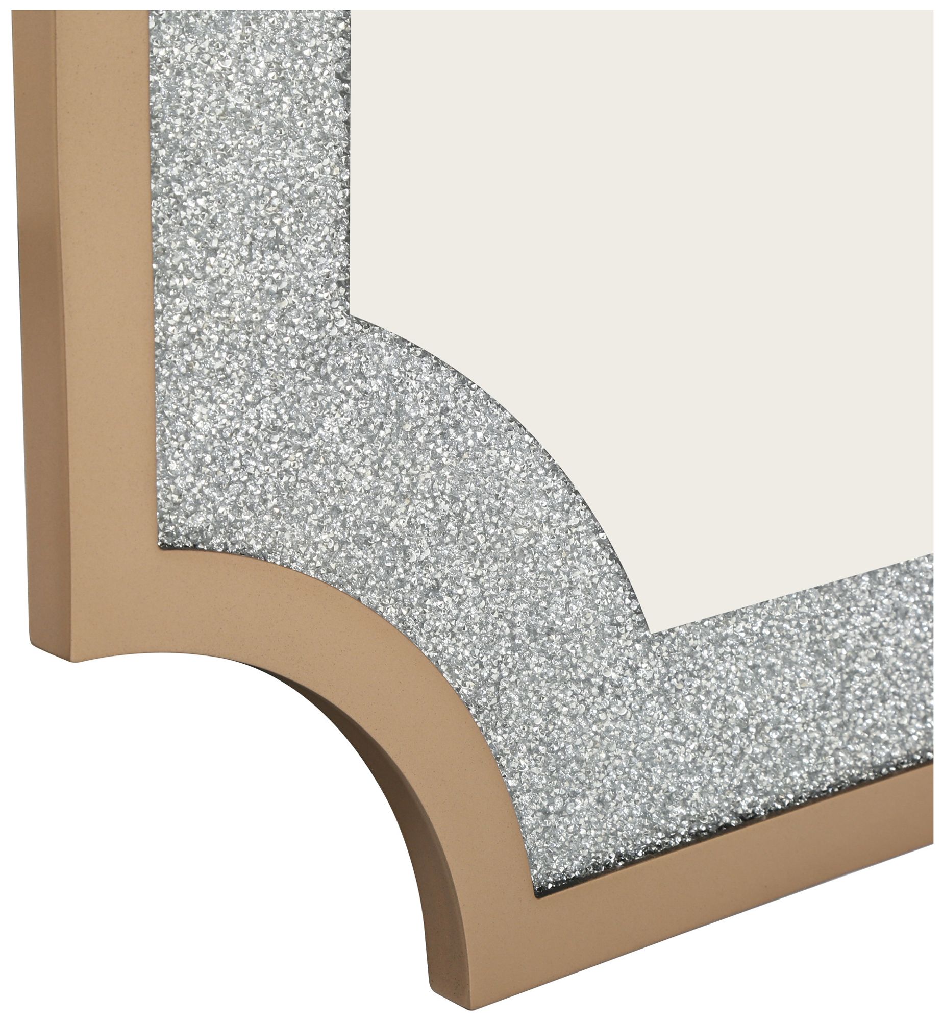 Image 6 Edgelux 34" x 47" Gold Silver Diamond Decorative Accent Wall Mirr more views