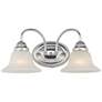 Edgemont 2-Light 8-in Chrome Bell Vanity Light