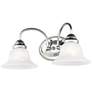 Edgemont 2-Light 8-in Chrome Bell Vanity Light