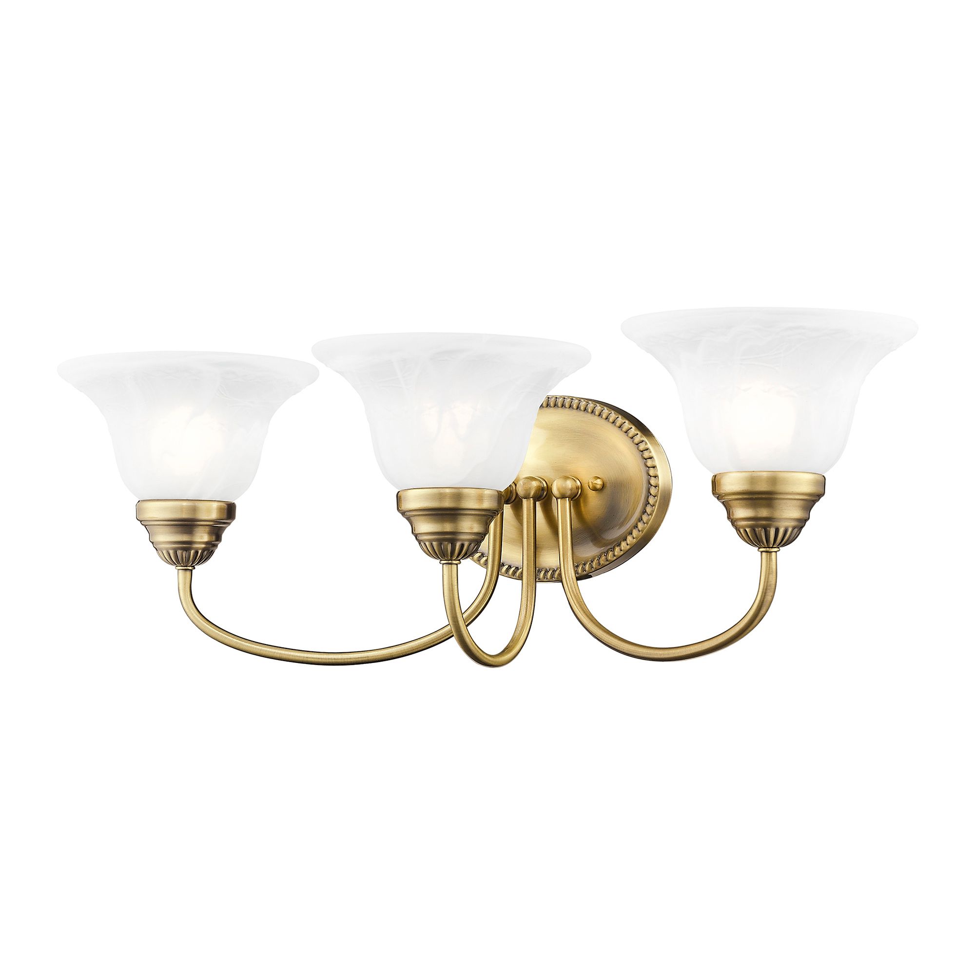 Edgemont 23 1/2" Wide Antique Brass 3-Light Bath Light