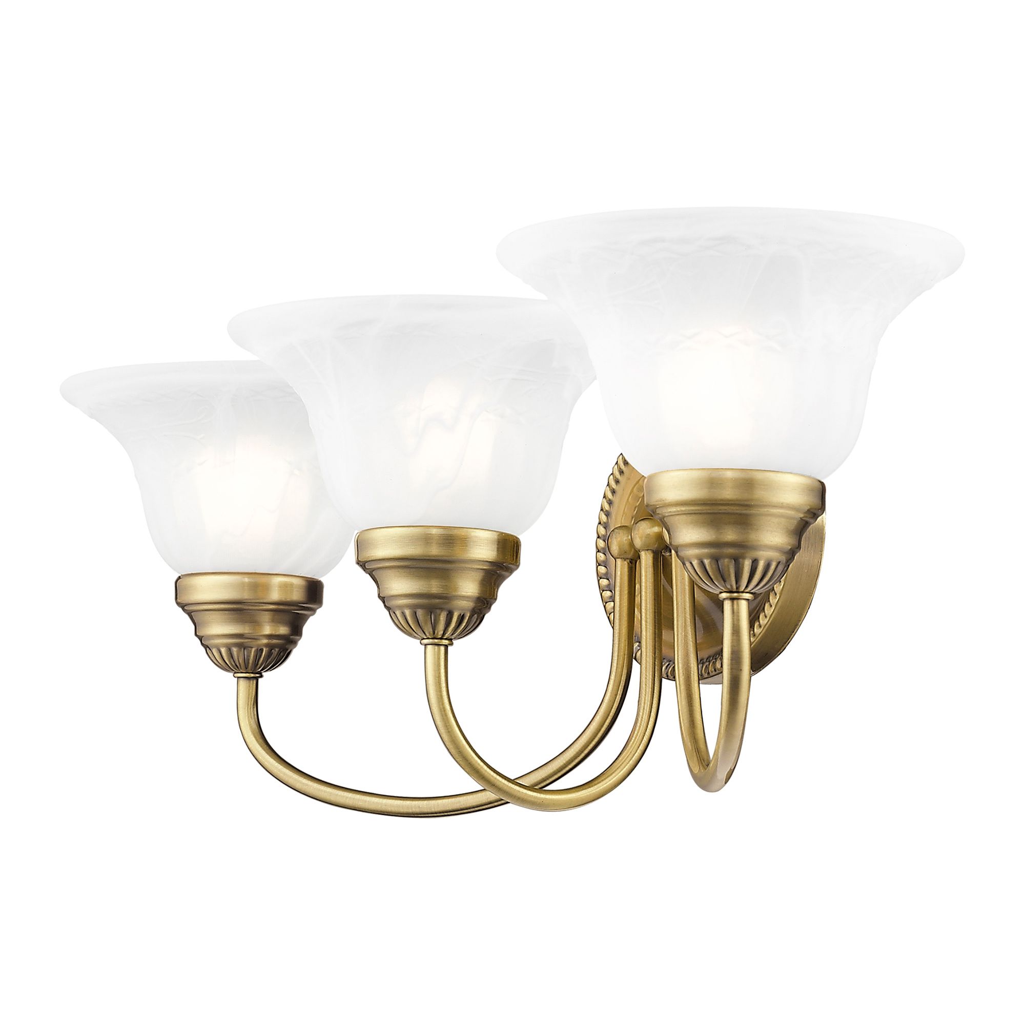 Edgemont 23 1/2" Wide Antique Brass 3-Light Bath Light