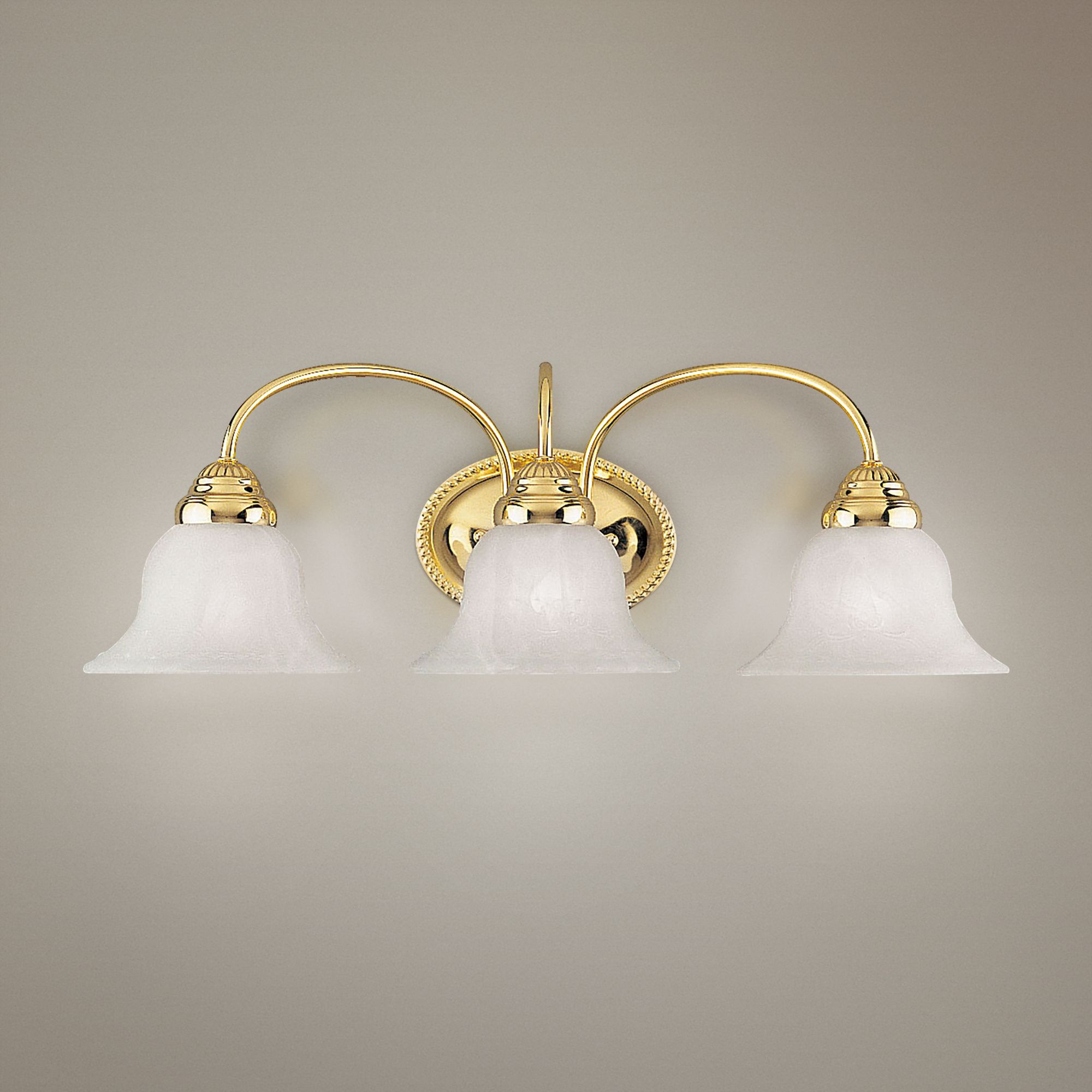 polished brass bathroom light