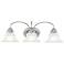 Edgemont 23 1/2" Wide Polished Chrome 3-Light Bath Light