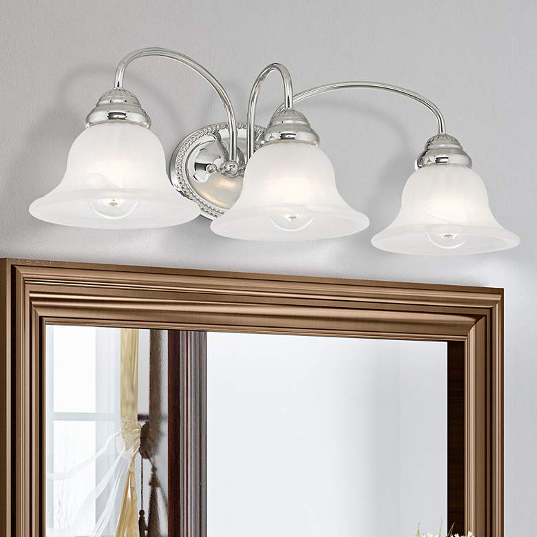 Image 2 Edgemont 23 1/2" Wide Polished Chrome 3-Light Bath Light