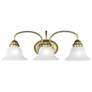 Edgemont 3-Light 8-in Antique Brass Bell Vanity Light