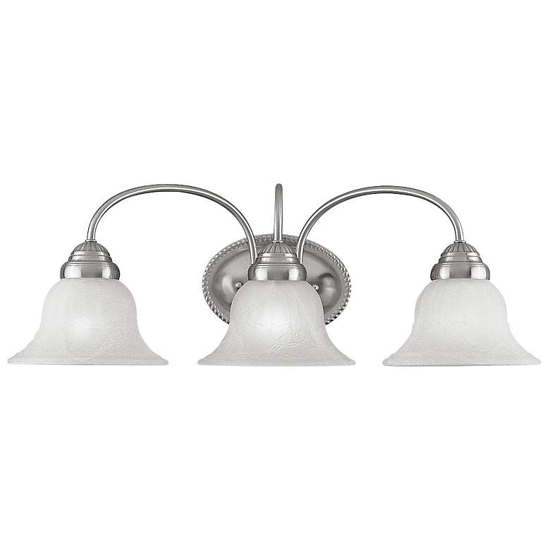 Image 1 Edgemont 3-Light Brushed Nickel Bell Vanity Light