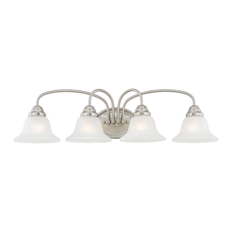 Image 4 Edgemont 4-Light Brushed Nickel Bell Vanity Light more views