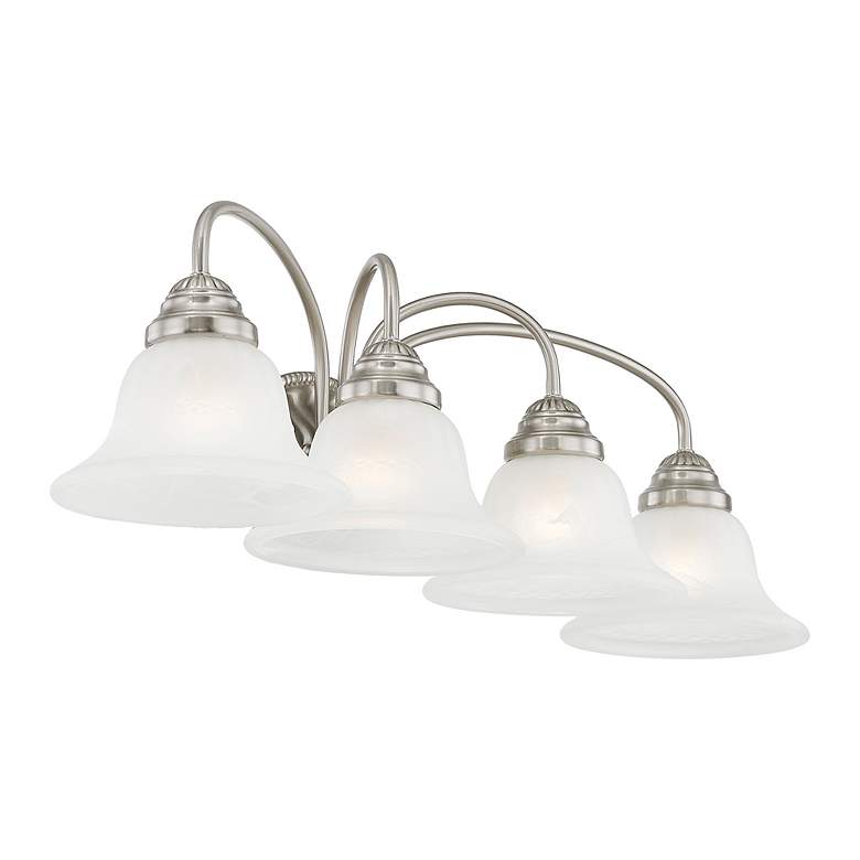 Image 7 Edgemont 4-Light Brushed Nickel Bell Vanity Light more views