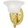 Edgemont 7-in W 1-Light Polished Brass Arm Wall Sconce