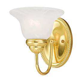 Image5 of Edgemont 8" High Polished Brass Wall Sconce more views