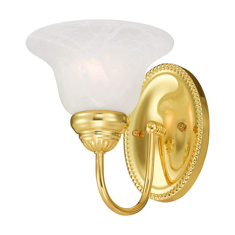 Image 6 Edgemont 8" High Polished Brass Wall Sconce more views