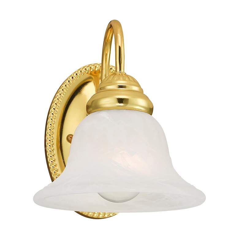 Image 7 Edgemont 8" High Polished Brass Wall Sconce more views