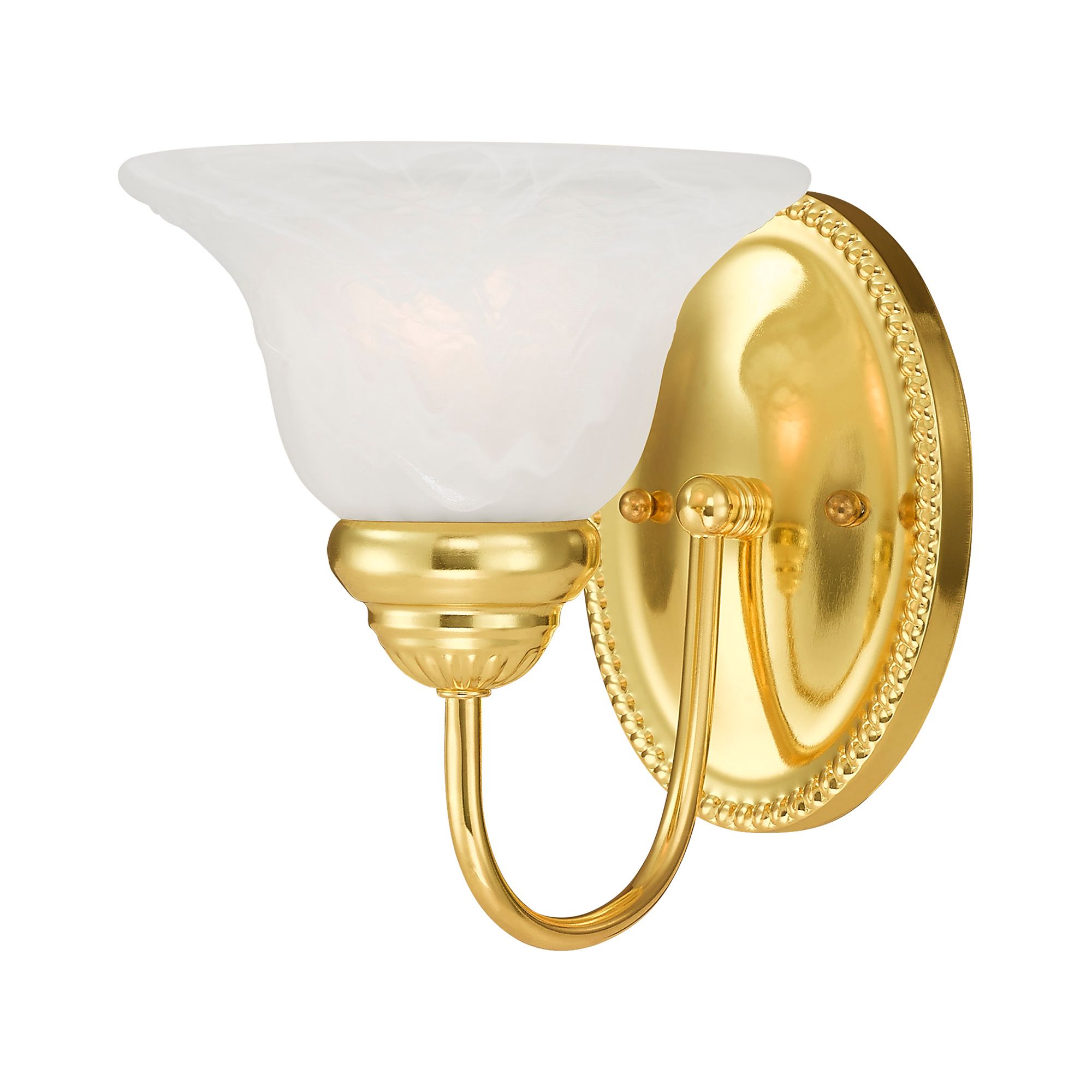 Edgemont 8" High Polished Brass Wall Sconce