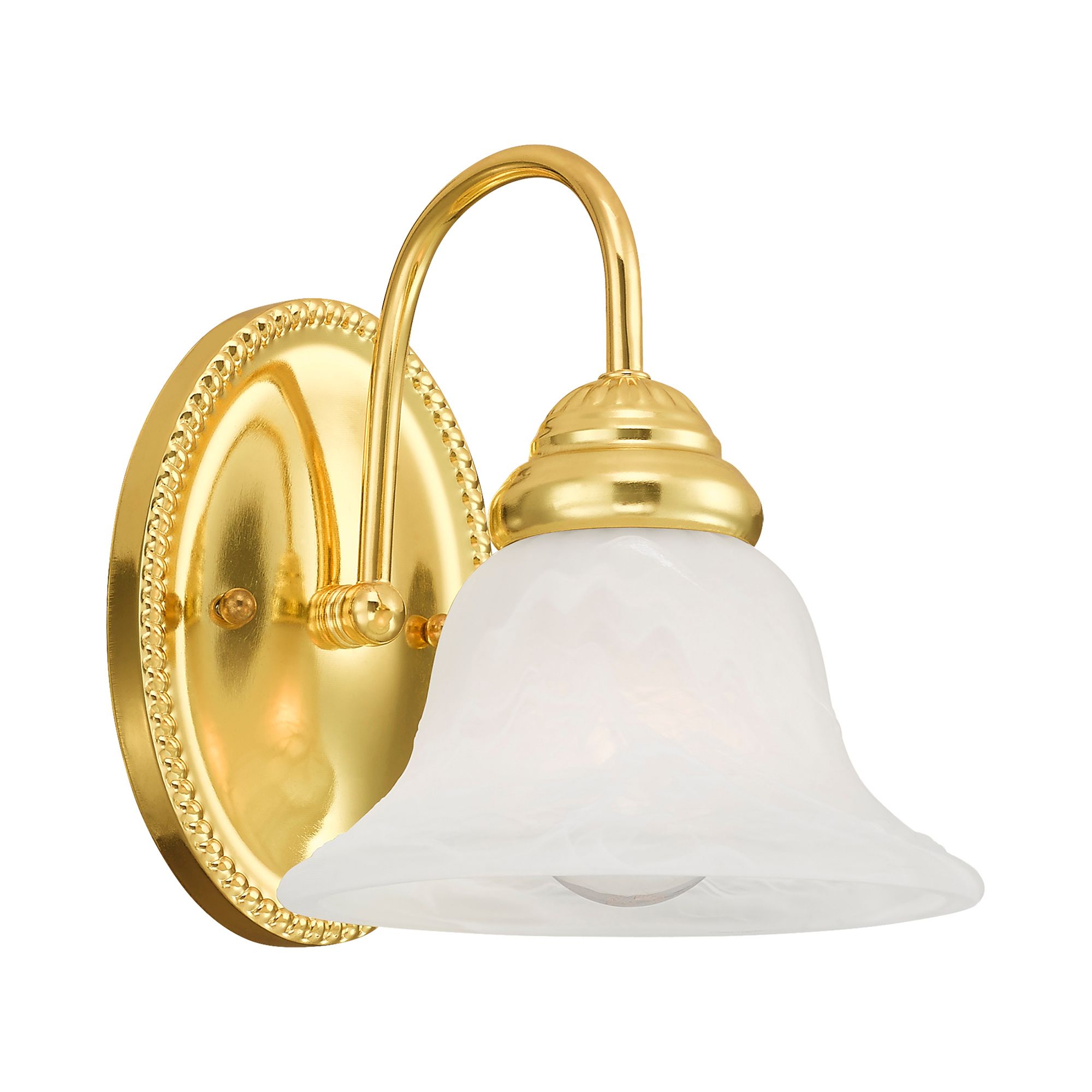 Edgemont 8" High Polished Brass Wall Sconce