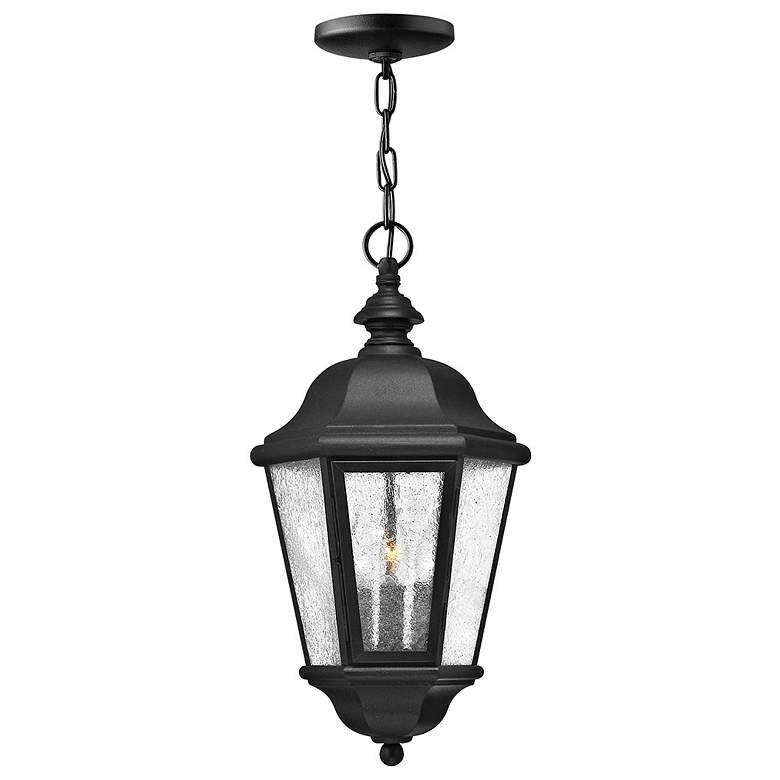 Image 1 Edgewater 19 1/2"H Black 3-Light LED Outdoor Hanging Light