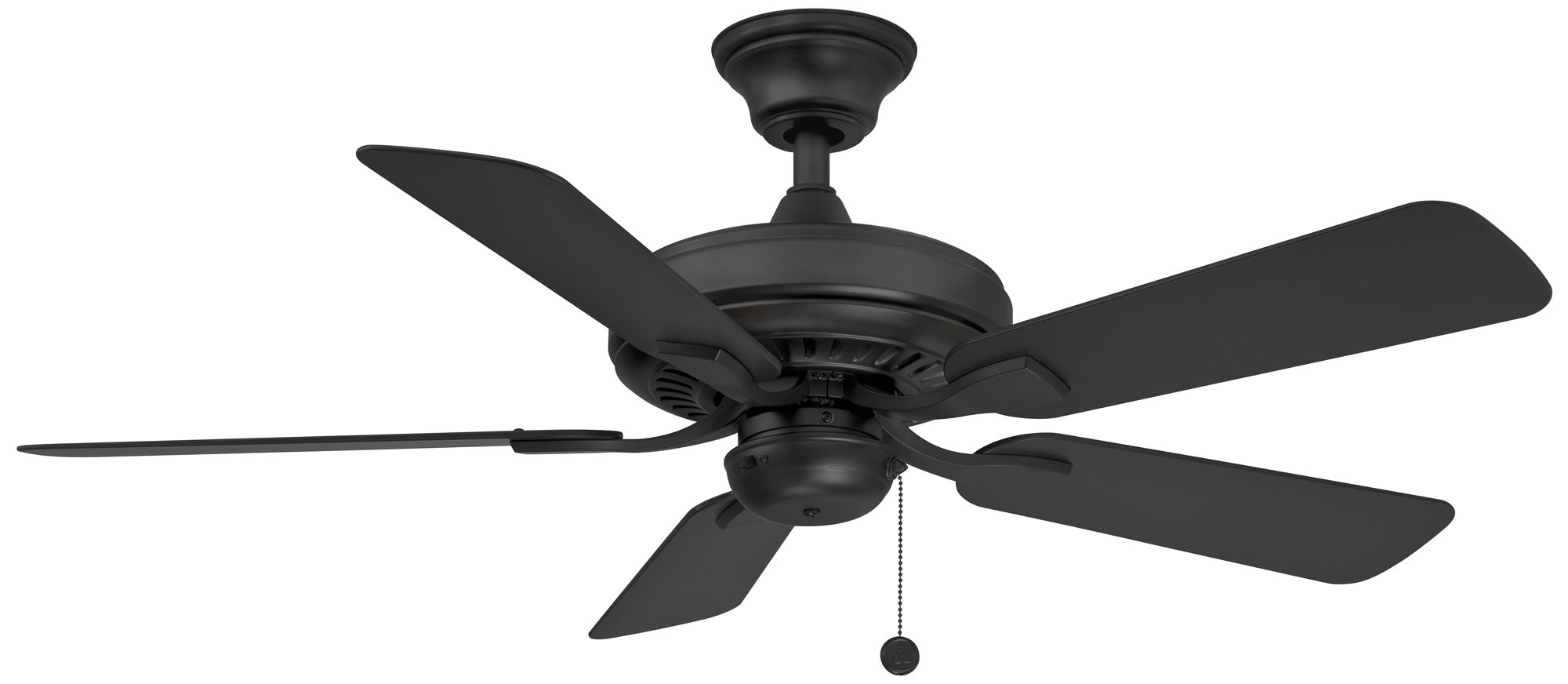 Edgewood 44 inch Indoor/Outdoor Ceiling Fan - Black with Black blades