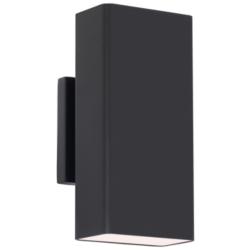 Edgey 10&quot;H x 2.75&quot;W 2-Light Outdoor Wall Light in Black
