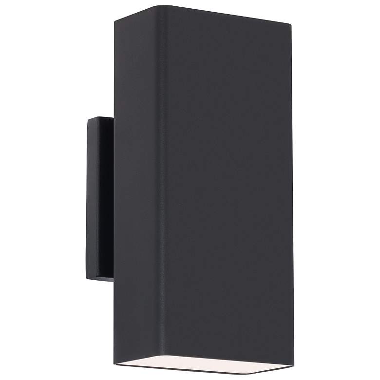 Image 1 Edgey 10 inchH x 2.75 inchW 2-Light Outdoor Wall Light in Black