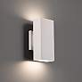 Thumbnail1 of Edgey 10"H x 2.75"W 2-Light Outdoor Wall Light in White