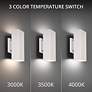 Thumbnail3 of Edgey 10"H x 2.75"W 2-Light Outdoor Wall Light in White more views