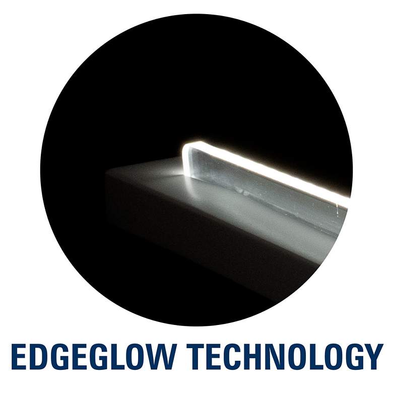 Image 3 Edgy 18" Wide White Edge-Lit LED Under Cabinet Light more views
