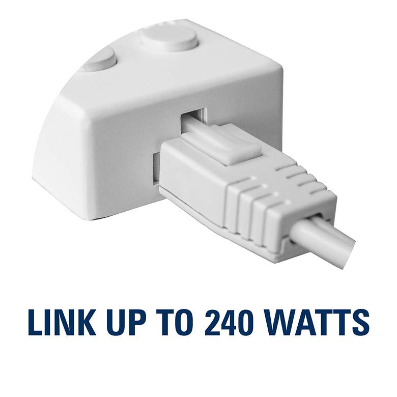 Image 4 Edgy 18" Wide White Edge-Lit LED Under Cabinet Light more views