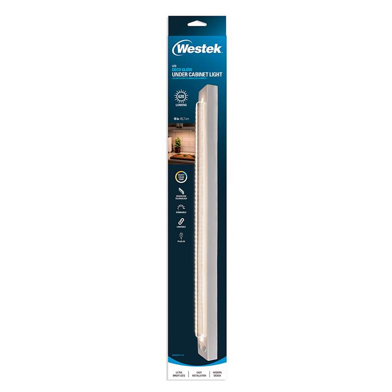 Image 5 Edgy 18" Wide White Edge-Lit LED Under Cabinet Light more views