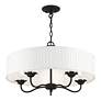 5_Edinburgh 23" Wide Black 5-Light Drum Pendant more views