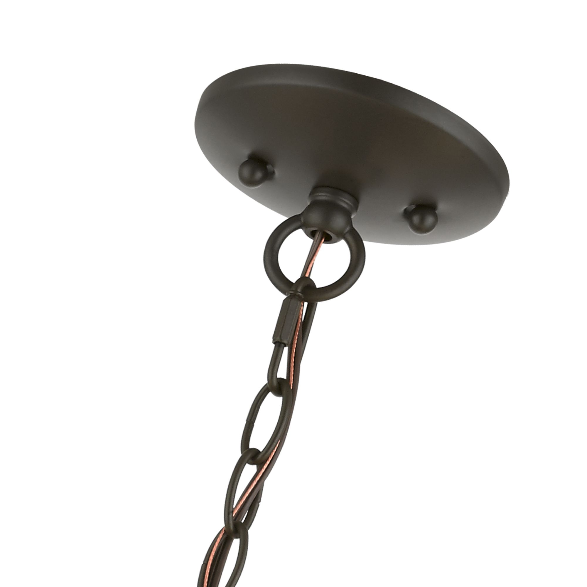 Edinburgh 23" Wide English Bronze 5-Light Chandelier in scene