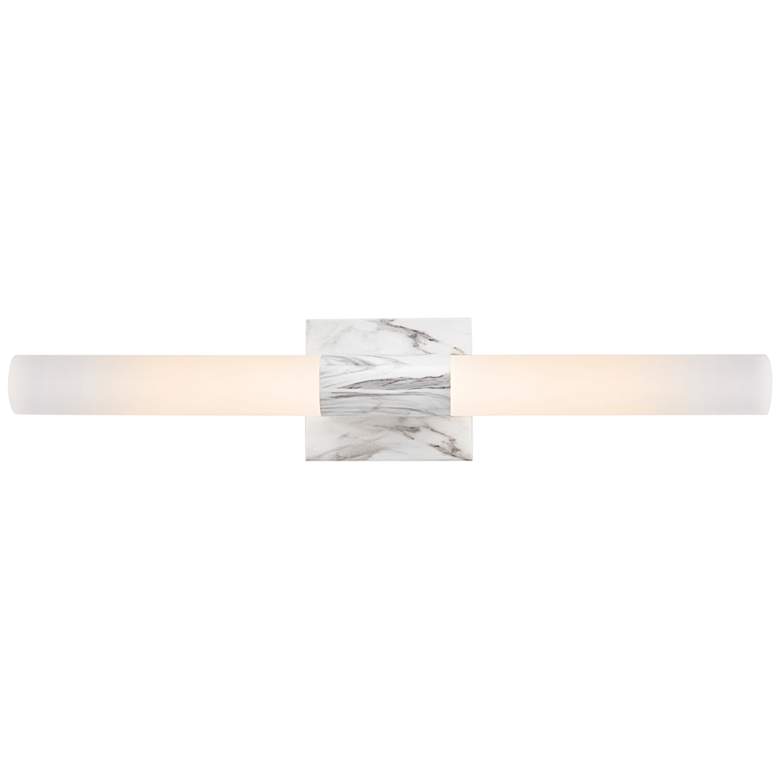 Image 2 Edinburgh 24" Wide White Faux Marble LED Vanity Light