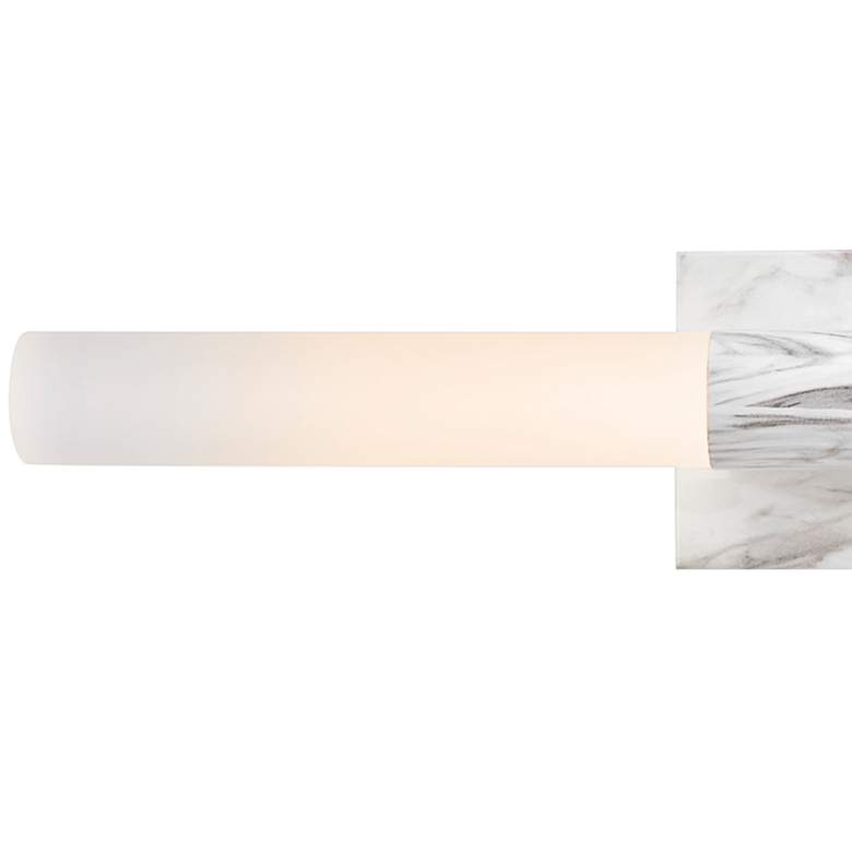 Image 3 Edinburgh 24 inch Wide White Faux Marble LED Vanity Light more views