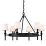 5_Edinburgh 30" Wide Matte Black Metal 6-Light Chandelier more views