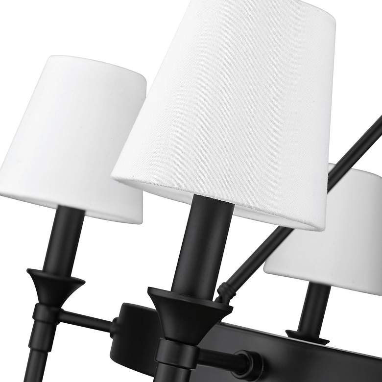 Image 6 Edinburgh 30" Wide Matte Black Metal 6-Light Chandelier more views