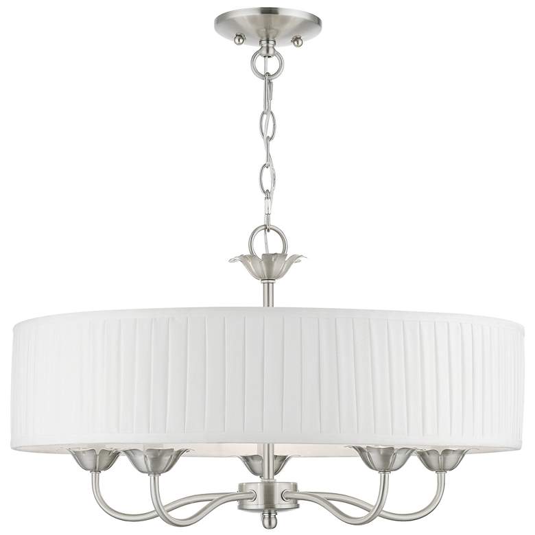 Image 1 Edinburgh 5 Light Brushed Nickel Pendant