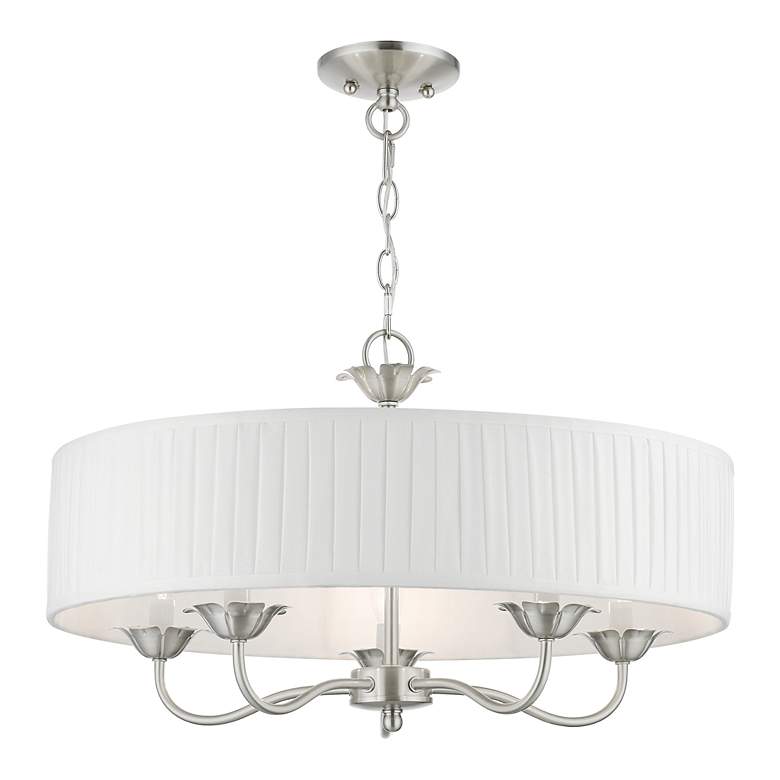 Image 3 Edinburgh 5 Light Brushed Nickel Pendant more views