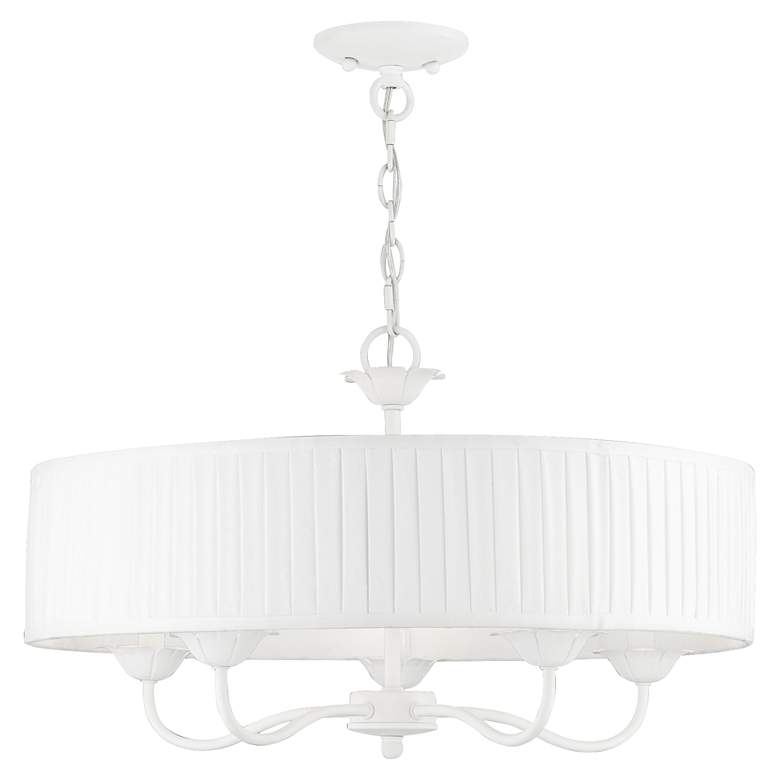 Image 1 Edinburgh 5 Light White Pendant