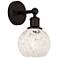 Edison 10.25" High Oil Rubbed Bronze Sconce With White Mouchette Shade