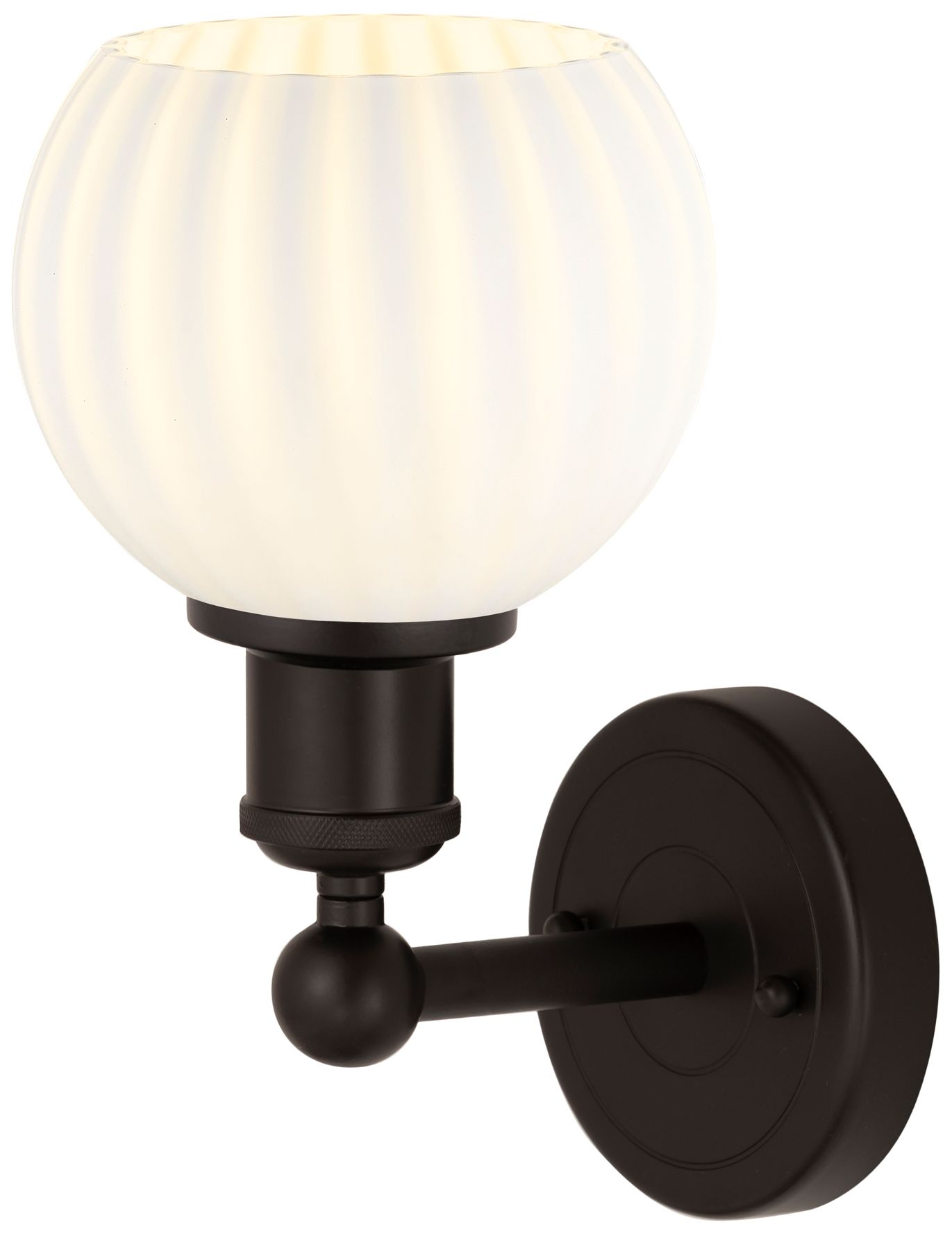 Image 2 Edison 10.25" High Oil Rubbed Bronze Sconce With White Venetian Shade more views