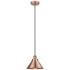 Edison 10" Wide Antique Copper Cone Mini Pendant